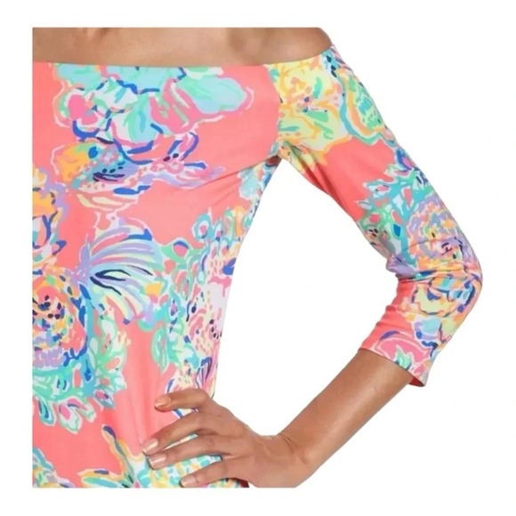 ✨Lilly Pulitzer Laurana Off The Shoulder Dress XS - Picture 4 of 8